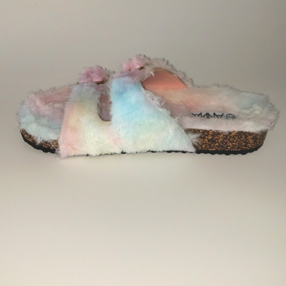 Platform Faux Fur Slipper Sandals - Picture 4 of 6
